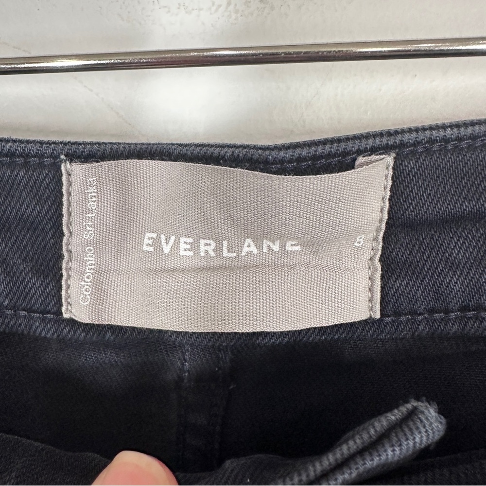 Everlane The Slim Leg Crop Jeans Size 8 Washed Black Stretch N8 - Picture 2 of 8